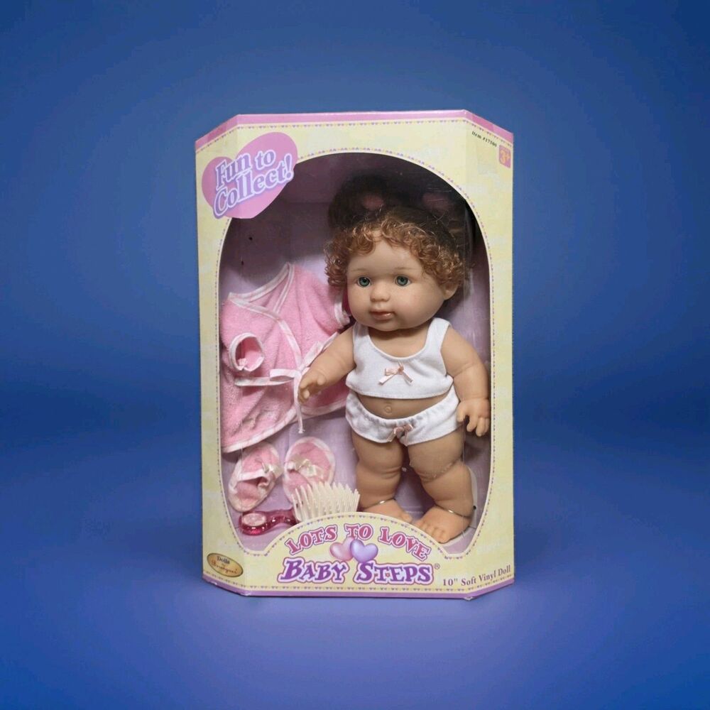 NRFB JC Toys Berenguer LOTS TO LOVE 💗 Baby Steps HAPPY HALLIE Doll 10 Vinyl HTF